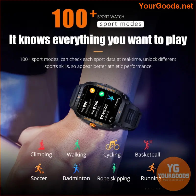 Mens Smart Watch HD Screen Voice Calling 100 Sports Modes - YourGoods Online Shop