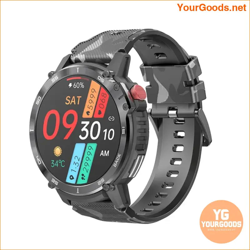 Military C22 Mens Waterproof Smartwatch with BT Call and Fitness Tracker - YourGoods Online Shop