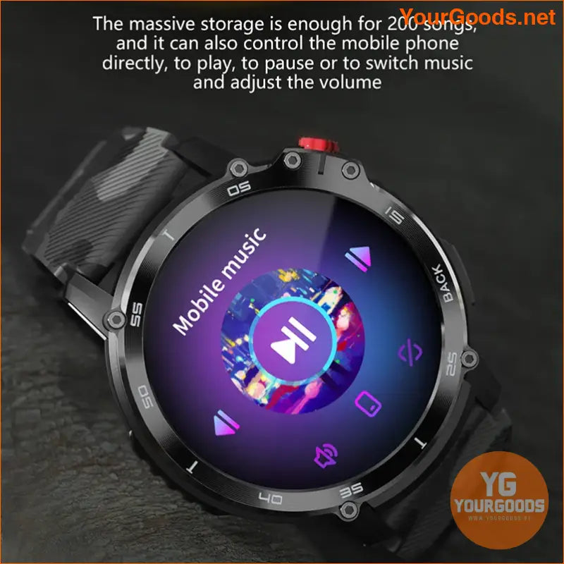 Military C22 Mens Waterproof Smartwatch with BT Call and Fitness Tracker - YourGoods Online Shop