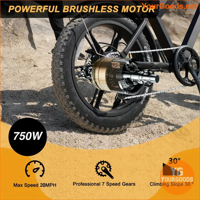 MOVCAN V20 Electric Cruiser Bike 750W 20MPH 40Mile Range - YourGoods Online Shop