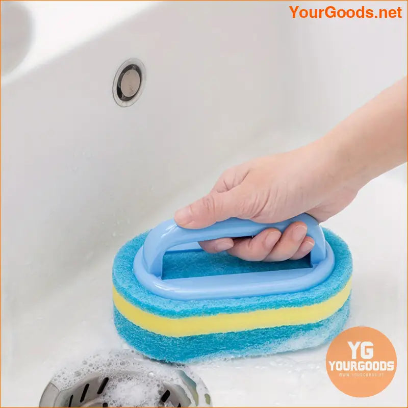 Multi Purpose Magic Sponge Scrubber With Handle - YourGoods Online Shop