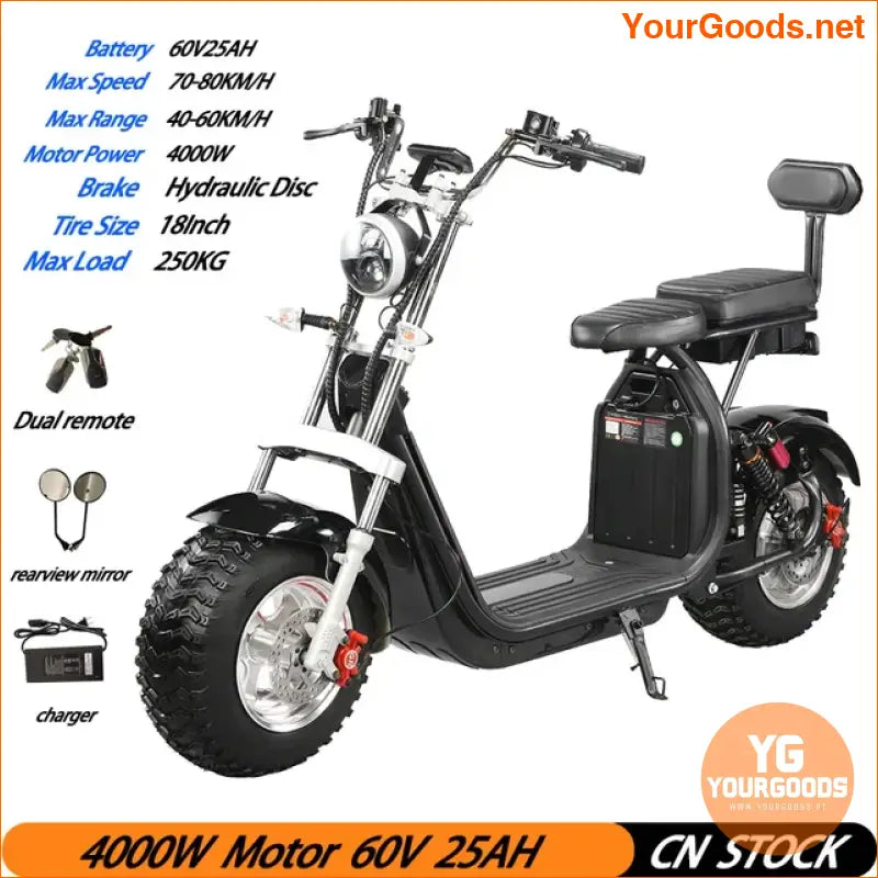 Offroad 18 Fat Tire Electric Scooter 70-80KMH - YourGoods Online Shop