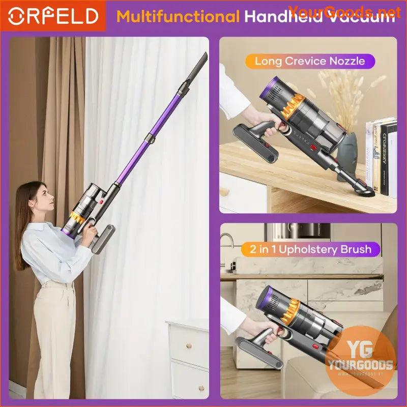 ORFELD V18 Cordless Vacuum Cleaner 40Kpa Powerful Suction - YourGoods Online Shop