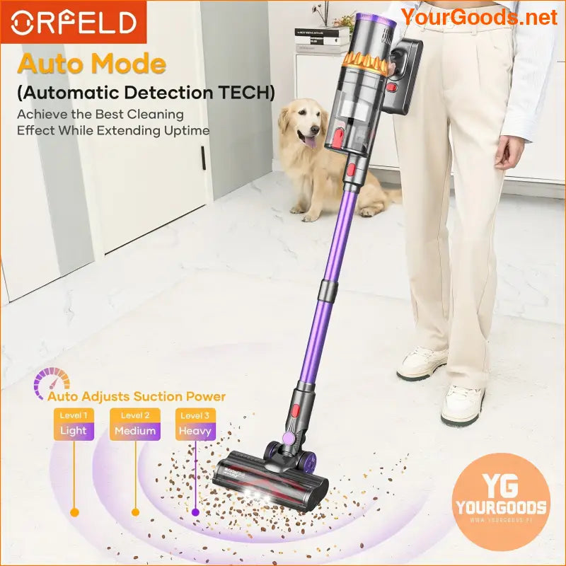 ORFELD V18 Cordless Vacuum Cleaner 40Kpa Powerful Suction - YourGoods Online Shop