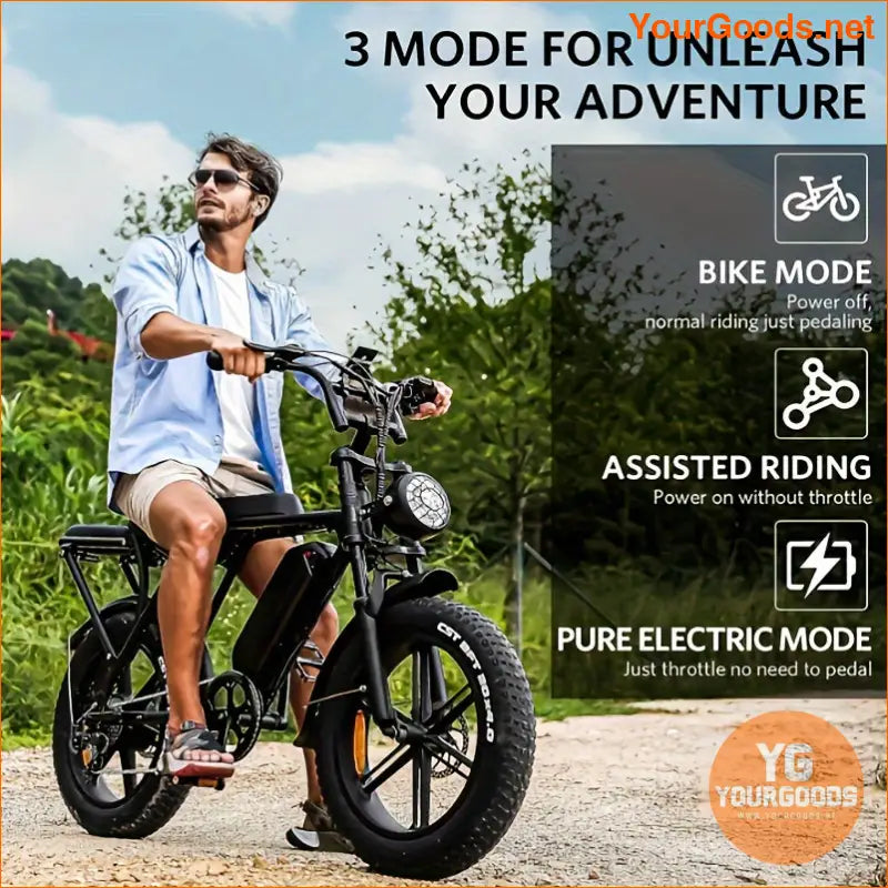 OUXI V8 Max 750W Fat Tire eMountain Bike - YourGoods Online Shop