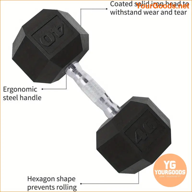 Pair of Hex Dumbbells for Home Gym Workouts - YourGoods Online Shop