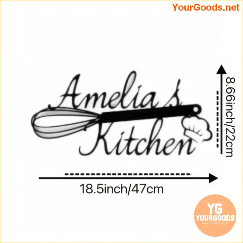 Personalized Art Deco Kitchen Wall Sign Art Deco - Amelia's Kitchen Wall Decor - YourGoods Online Shop