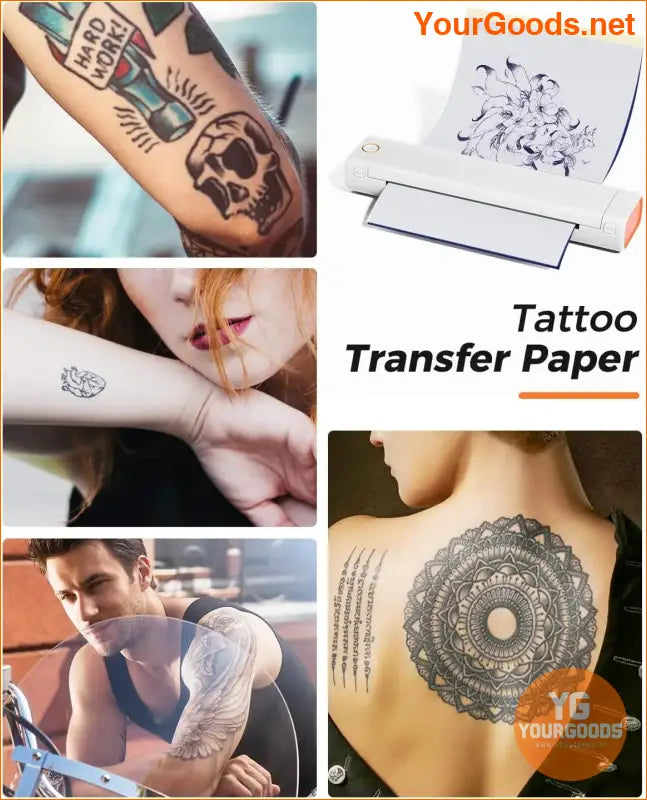 Phomemo M08F Wireless Tattoo Transfer Stencil Printer Tattoo Transfer Thermal Copier Machine Compatible with Smartphone