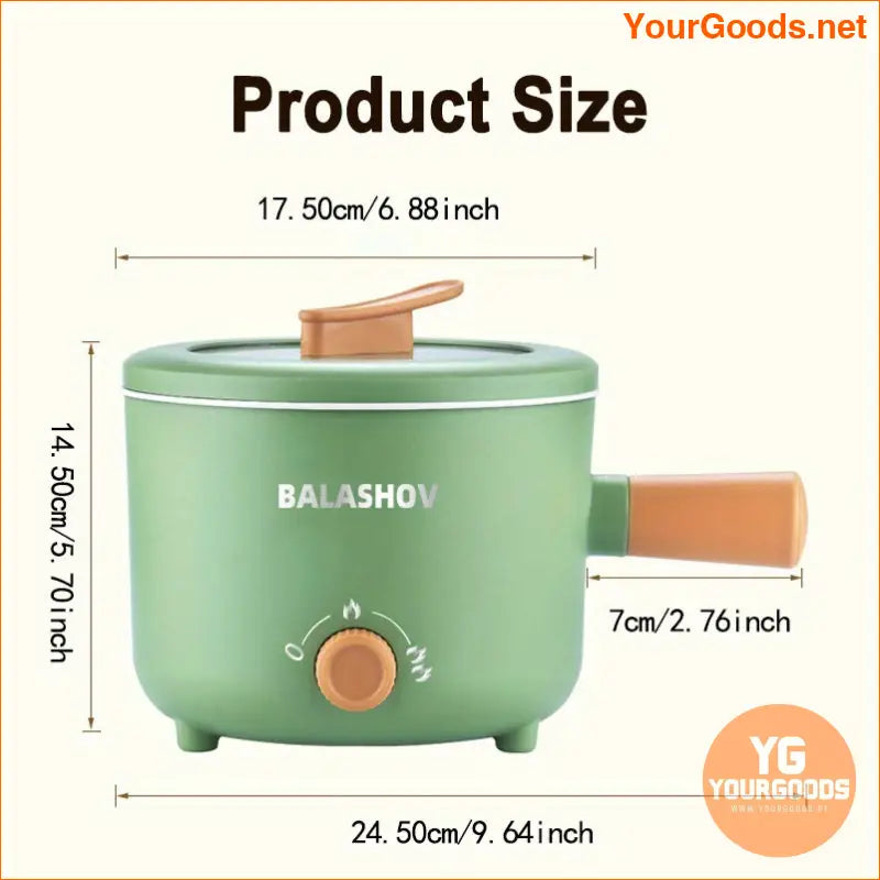 Portable 16L Mini Electric Pot with Steamer Rack - YourGoods Online Shop