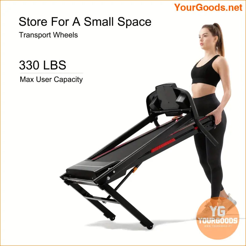 Portable 35HP Electric Treadmill with Incline Heart Rate Monitor - YourGoods Online Shop