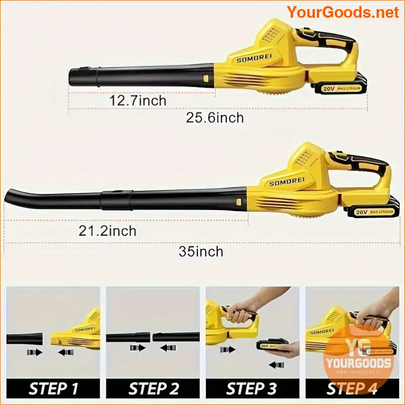 Portable Cordless Leaf Blower with Extra Battery 20V 140 CFM - YourGoods Online Shop