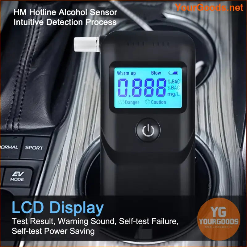 Portable Digital Alcohol Tester with LCD Display 5 Mouth pieces - YourGoods Online Shop