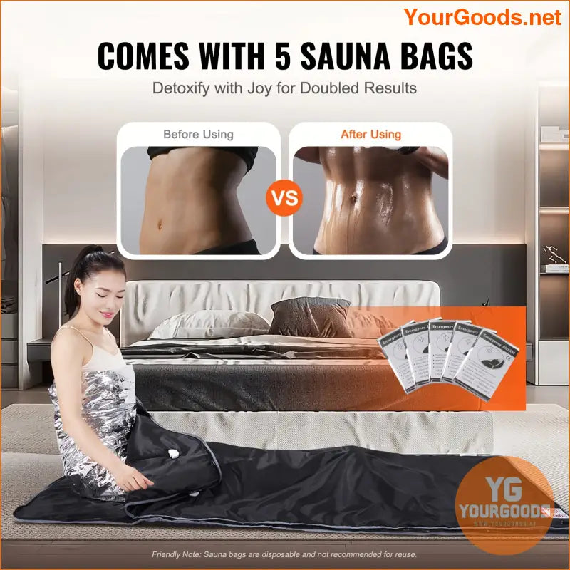 Portable Far Infrared Sauna Blanket for Detoxification - YourGoods Online Shop