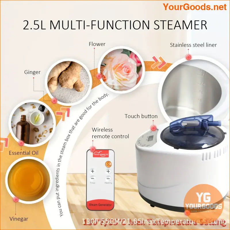 Portable FullSize Home Steam Sauna with Generator Chair Massager - YourGoods Online Shop