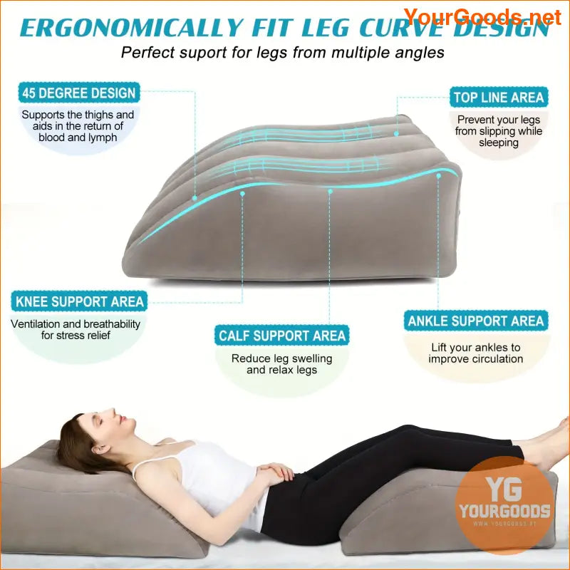 Portable Inflatable Leg Elevation Foot Support Pillow - YourGoods Online Shop