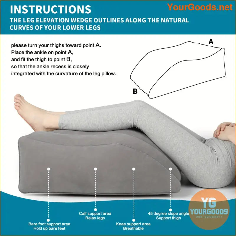 Portable Inflatable Leg Elevation Foot Support Pillow - YourGoods Online Shop