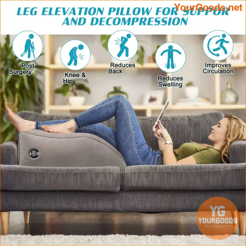 Portable Inflatable Leg Elevation Foot Support Pillow - YourGoods Online Shop