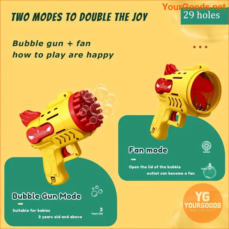 Portable LED Light Bubble Gun Outdoor Fun - YourGoods Online Shop