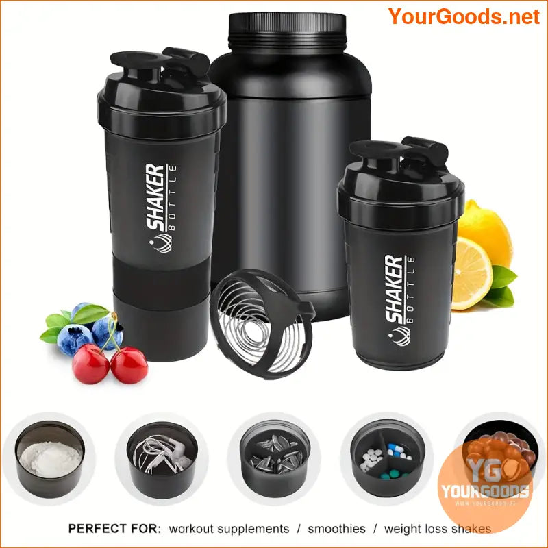 Portable Protein Shake Mixer Cup for Gym - YourGoods Online Shop