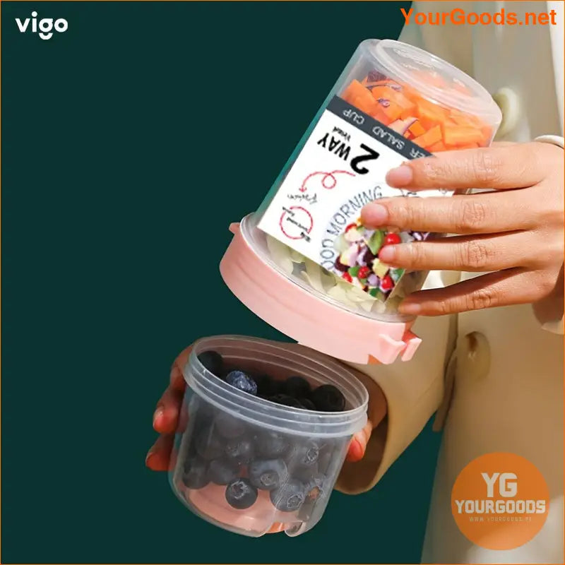 Portable Salad Cup with Fork Lid Ideal for Healthy Meals - YourGoods Online Shop