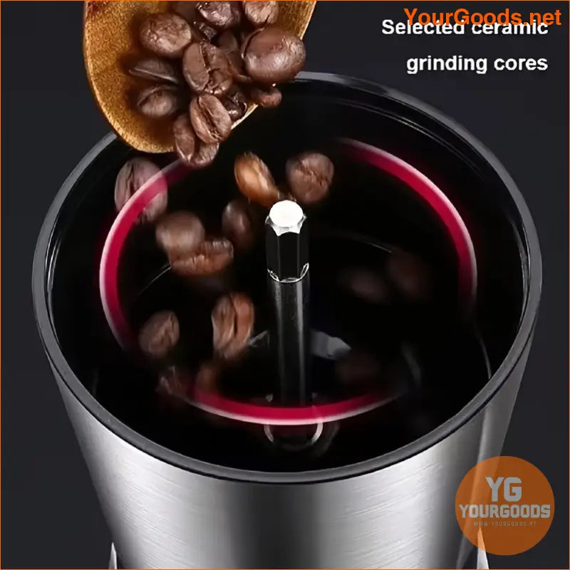 Portable Stainless Steel Manual Coffee Grinder Adjustable Burr Settings - YourGoods Online Shop