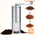 Portable Stainless Steel Manual Coffee Grinder Adjustable Burr Settings - YourGoods Online Shop