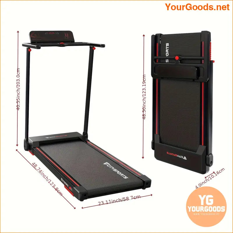 Power Fold Electric Treadmill with LED Fitness App - YourGoods Online Shop