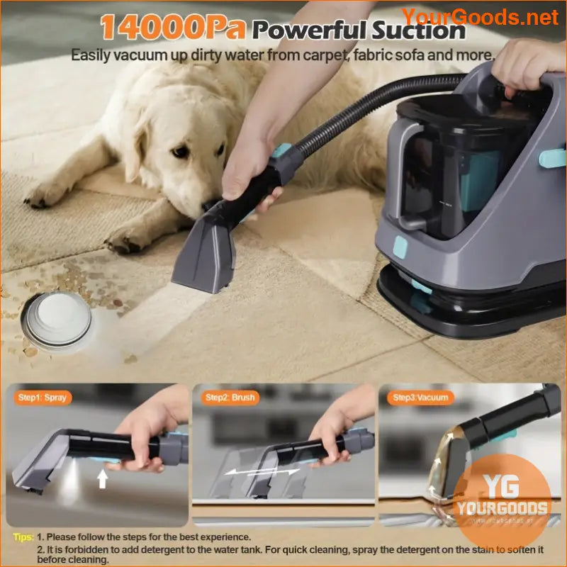 Powerful 14KPa 650W Handheld Pet and Carpet Cleaner - YourGoods Online Shop