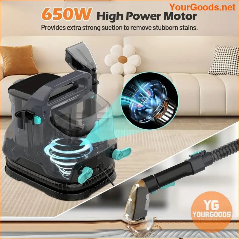 Powerful 14KPa 650W Handheld Pet and Carpet Cleaner - YourGoods Online Shop