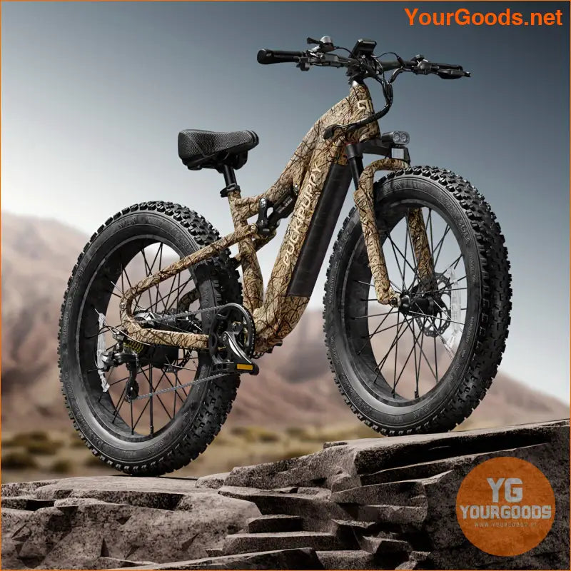 Powerful 26 Fat Tire Electric Bike 750W Full Suspension - YourGoods Online Shop