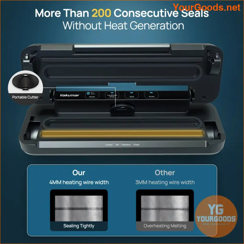 Powerful Double Pump Vacuum Sealer with LED Cutter - YourGoods Online Shop