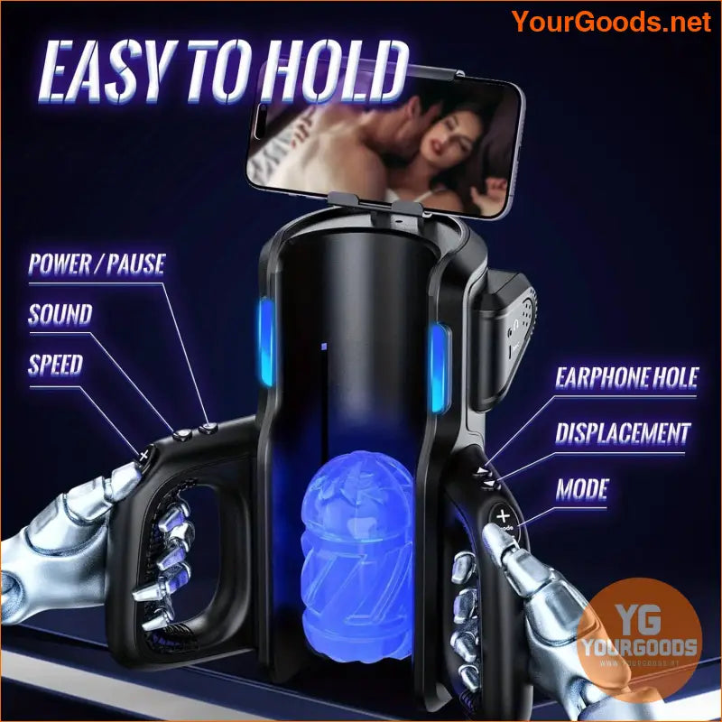 PowerKing Automatic Male Masturbator Thrusting HandsFree Stroker - YourGoods Online Shop