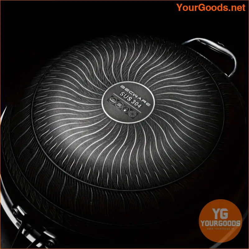 Premium Large Stainless Steel Wok with Honeycomb Nonstick - YourGoods Online Shop