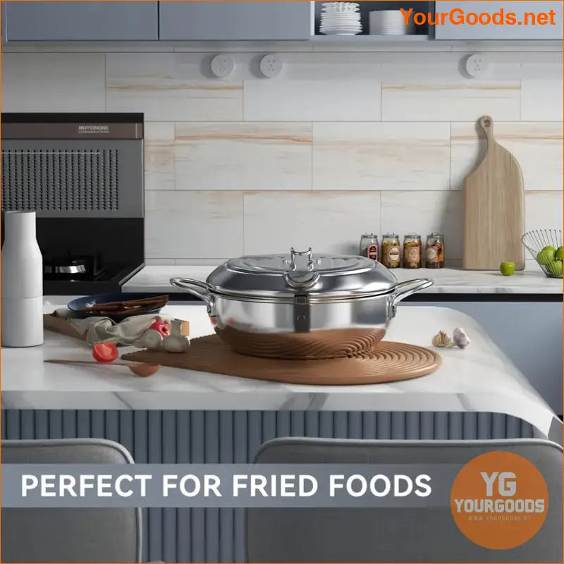 Premium Stainless Steel Deep Fryer with Adjustable Thermostat - YourGoods Online Shop