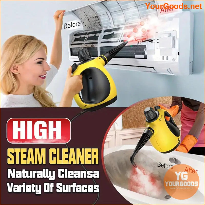 Professional Handheld Steam Cleaner 12 Accessories 128oz Capacity - YourGoods Online Shop