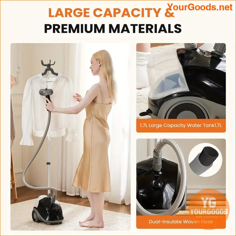 Professional Standing Garment Steamer 18L Tank 1500W Adjustable Portable - YourGoods Online Shop