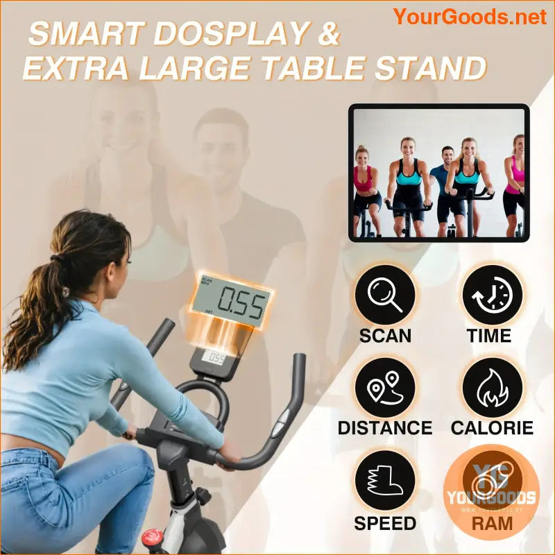 ProPlus 350lb Magnetic Exercise Bike Digital Display iPad Mount - YourGoods Online Shop