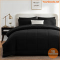 Queen Black 7Piece AllSeason Bedding Set - YourGoods Online Shop