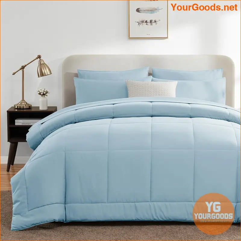 Queen Black 7Piece AllSeason Bedding Set - YourGoods Online Shop