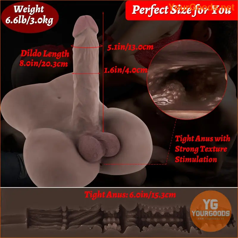 Realistic 8in Dildo Male Sex Doll for Women - YourGoods Online Shop