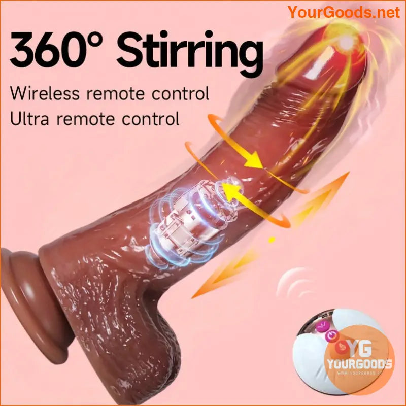 Realistic Electric Telescopic Silicone Dildo with Suction Cup - YourGoods Online Shop