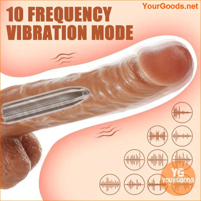 Realistic Vibrating StrapOn Dildo with Bullet Vibrator - YourGoods Online Shop