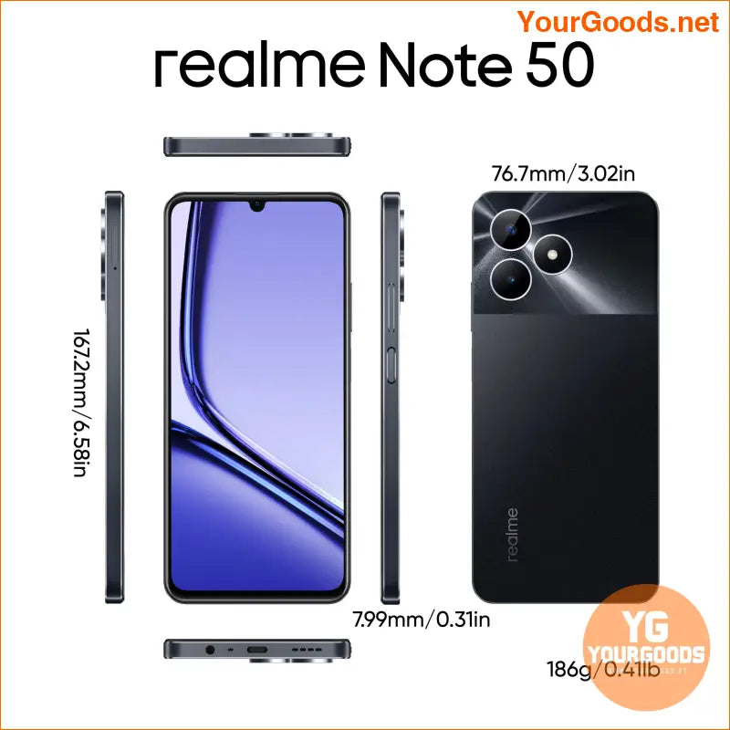 Realme Note 50 Unlocked 4G Smartphone 674 Display 5000mAh - YourGoods Online Shop