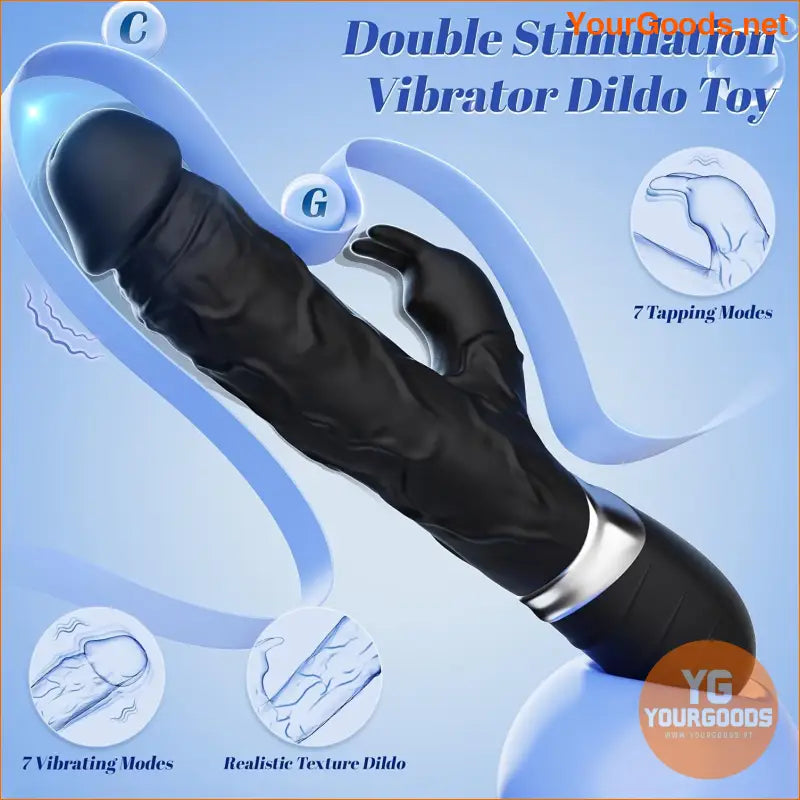 Rechargeable 9 Rabbit Vibrator with Clit and GSpot Stimulation - YourGoods Online Shop