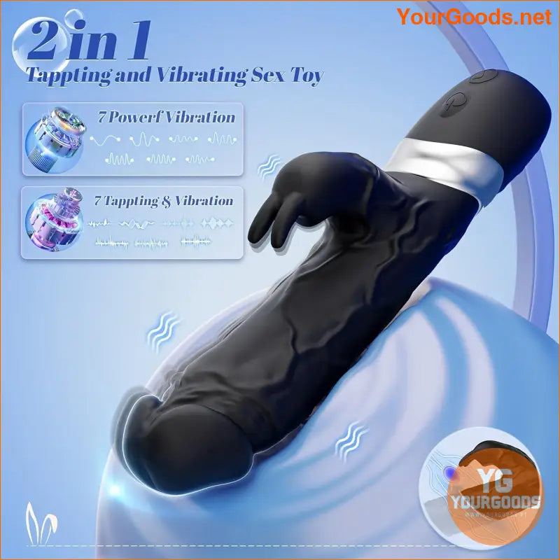 Rechargeable 9 Rabbit Vibrator with Clit and GSpot Stimulation - YourGoods Online Shop