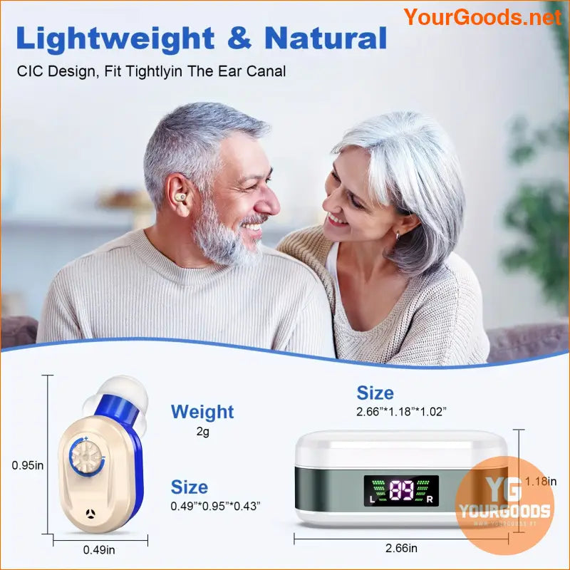 Rechargeable Invisible Hearing Aids with Noise Cancelling for Seniors - YourGoods Online Shop