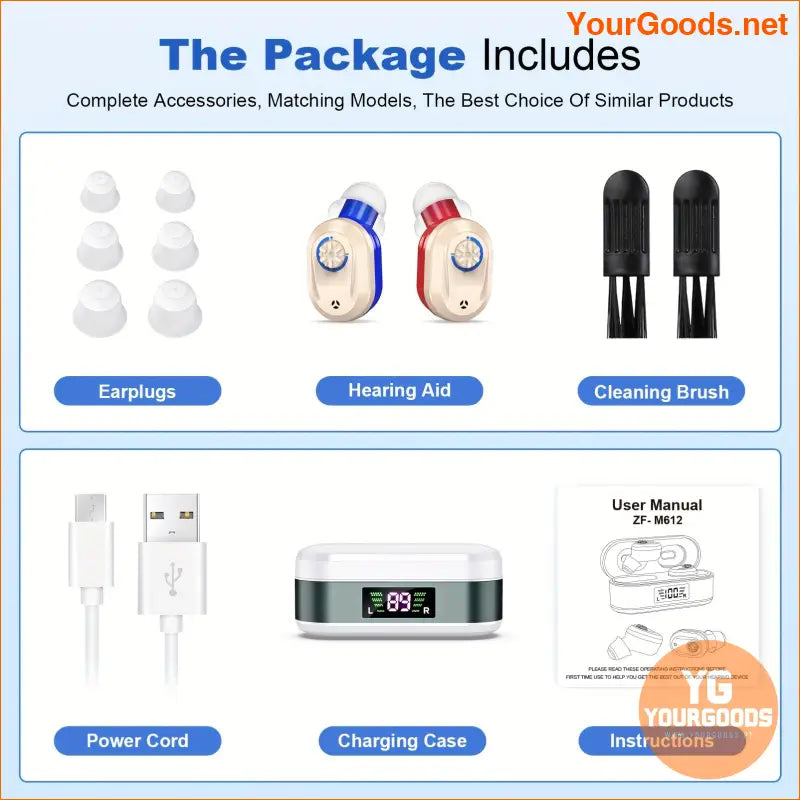 Rechargeable Invisible Hearing Aids with Noise Cancelling for Seniors - YourGoods Online Shop