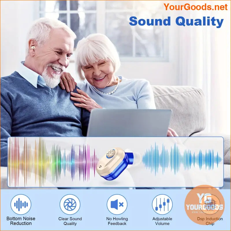 Rechargeable Invisible Hearing Aids with Noise Cancelling for Seniors - YourGoods Online Shop