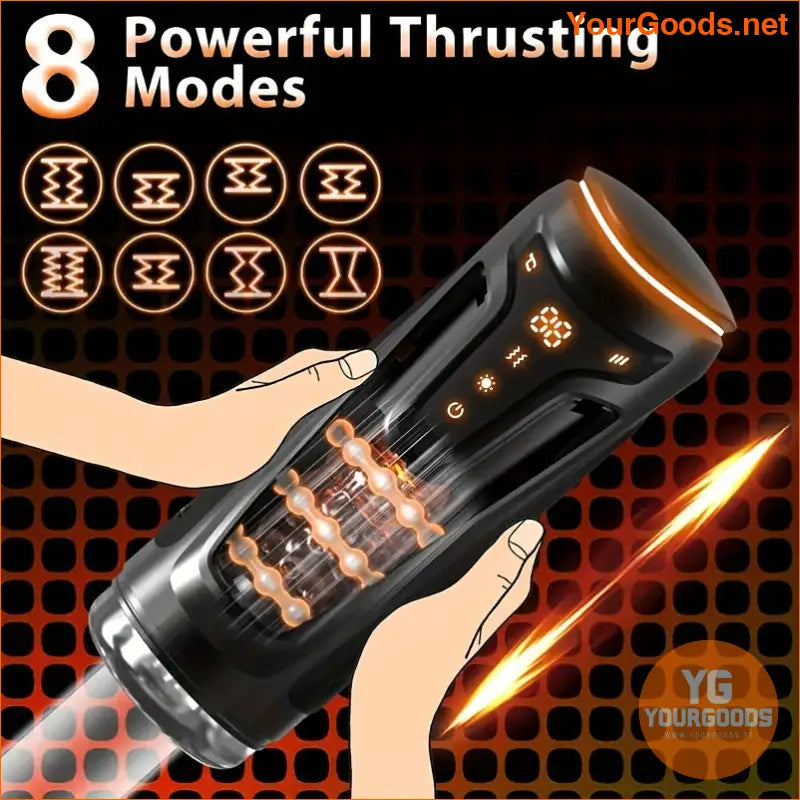 Rechargeable Male Masturbator with Vibration Thrust Heat - YourGoods Online Shop