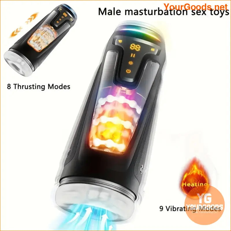 Rechargeable Male Masturbator with Vibration Thrust Heat - YourGoods Online Shop